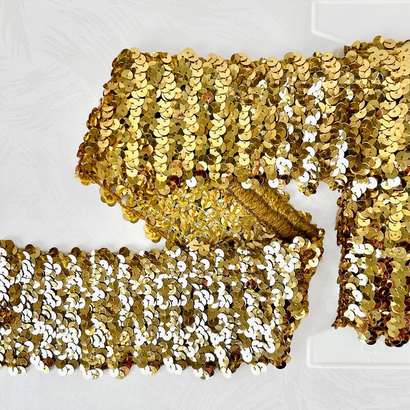 Sequin Costume Trim-Gold-By the Yard & 18 Yard Board