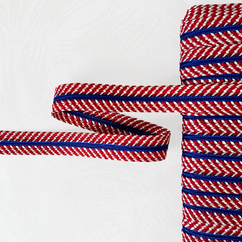 Striped Braid-Red, White & Royal Blue