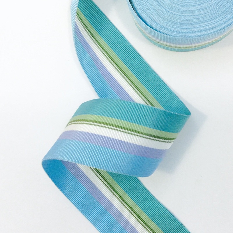 Striped Grosgrain ribbon 1.5 - Vintage
