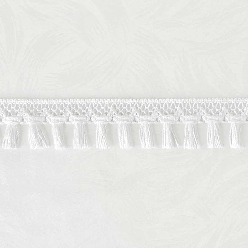 Tassel Eyelash Fringe 1-3/4-White