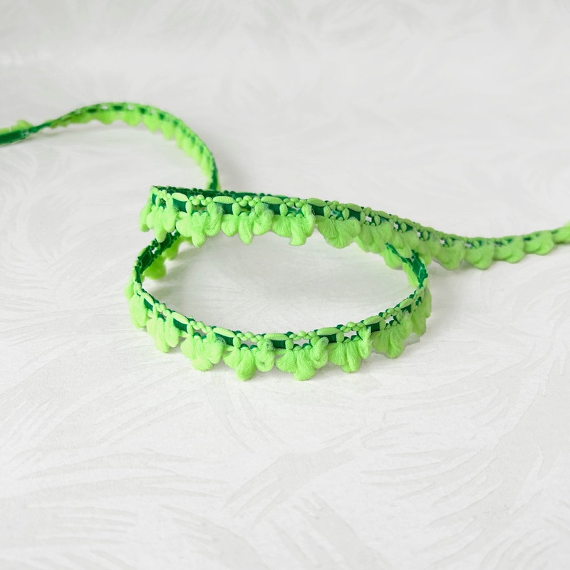 Triple Loop Edge Fringe-Green