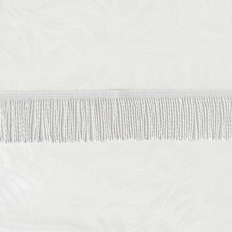 White Chainette Fringe 2-3/4-White