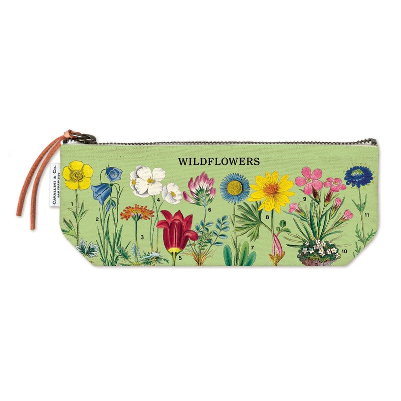 Wildflowers Mini Canvas Zip Pouch