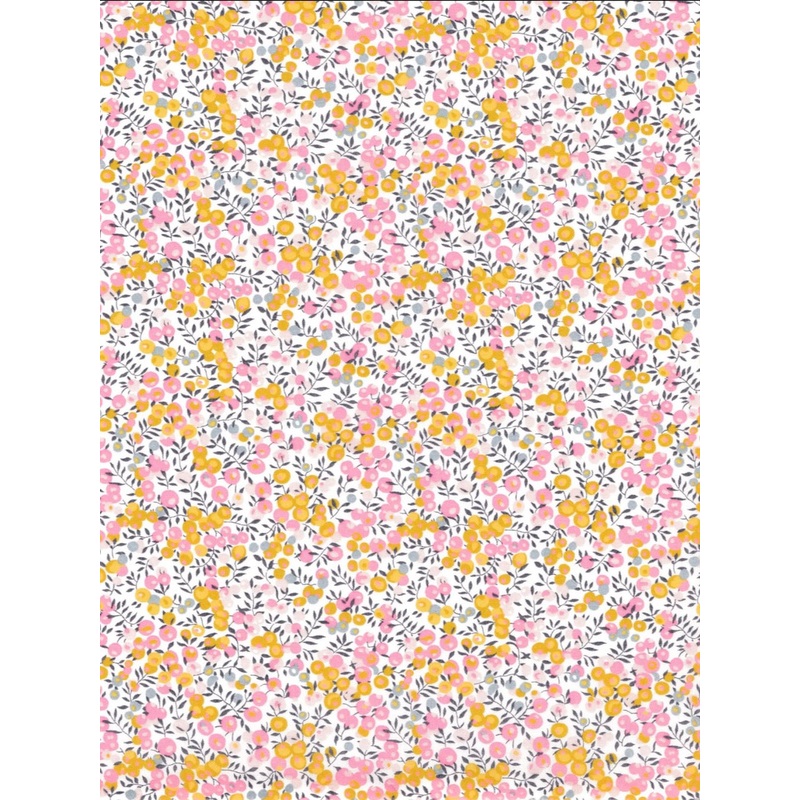 Wiltshire Bud Pink Yellow - Liberty of London Cotton Tana Lawn - Half Yard