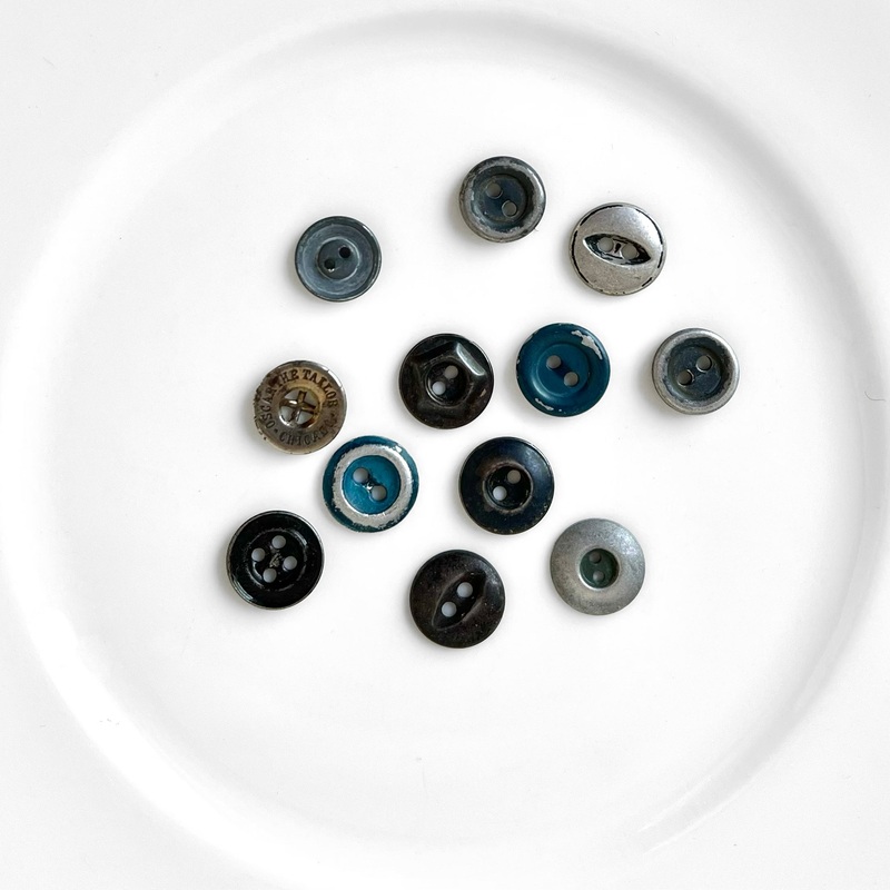 Assorted Vintage Metal Buttons