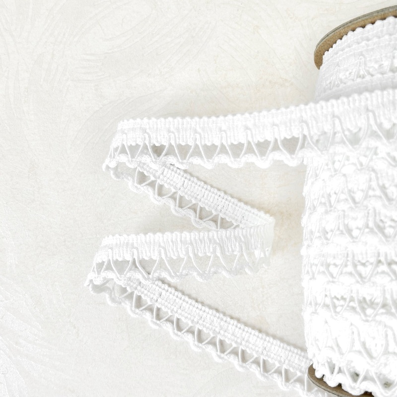 Decorative Gimp Braid Edging-White-By the Yard & 36 Yard Board