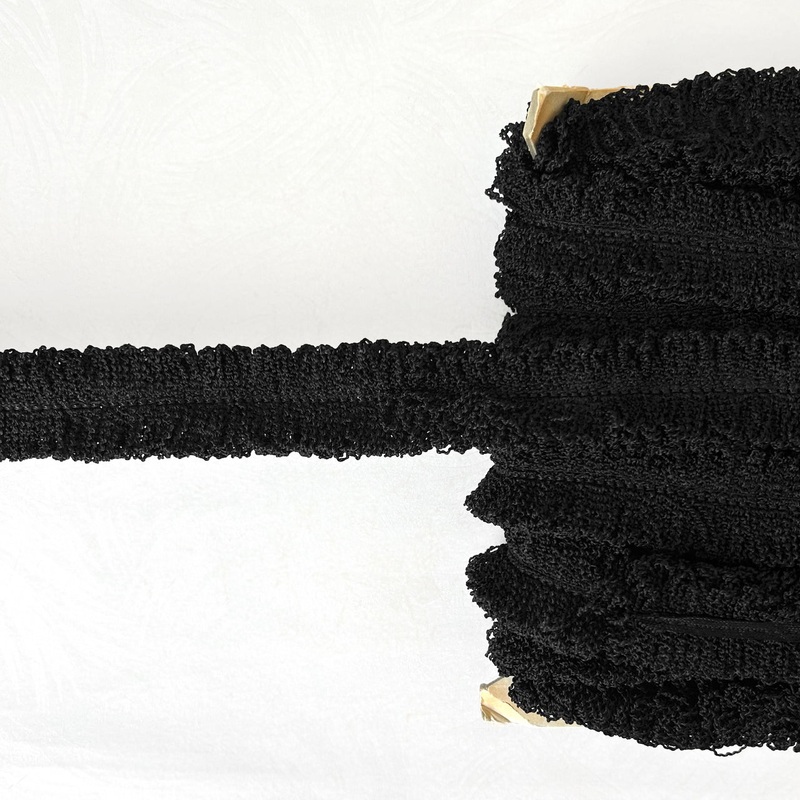 Double Sided Fringe 1-1/2-Black-By the Yard & 25 Yard Board