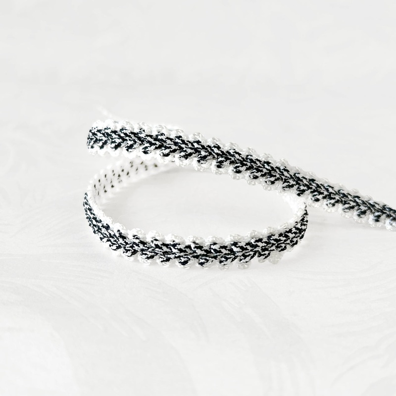 Fancy Gimp Braid-Black & White