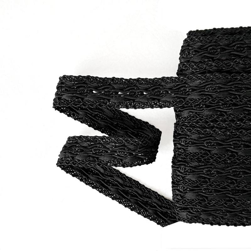 Fancy Rayon Braid 1-Black-By the Yard & 36 Yard Board