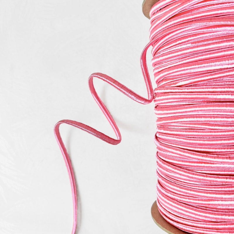 Flat Satin Cord-Rose Pink-By the Yard & 144 Yard Roll