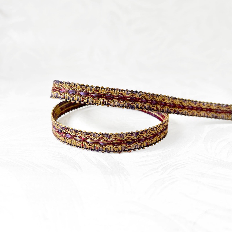 Inset Gimp Braid-Amethyst & Gold