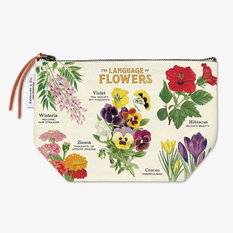 Language of Flowers Canvas Zip Pouch