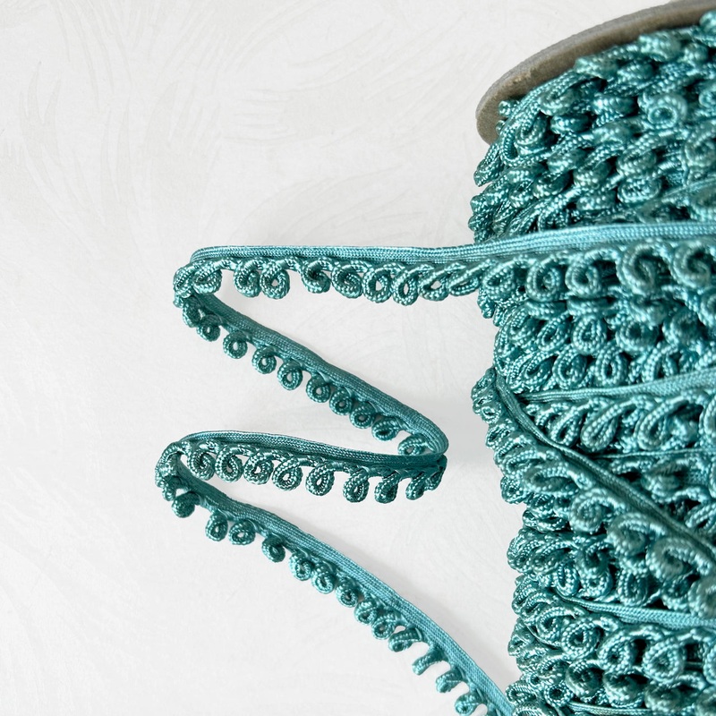 Loop Edge Fringe-Aqua-By the Yard & 36 Yard Roll