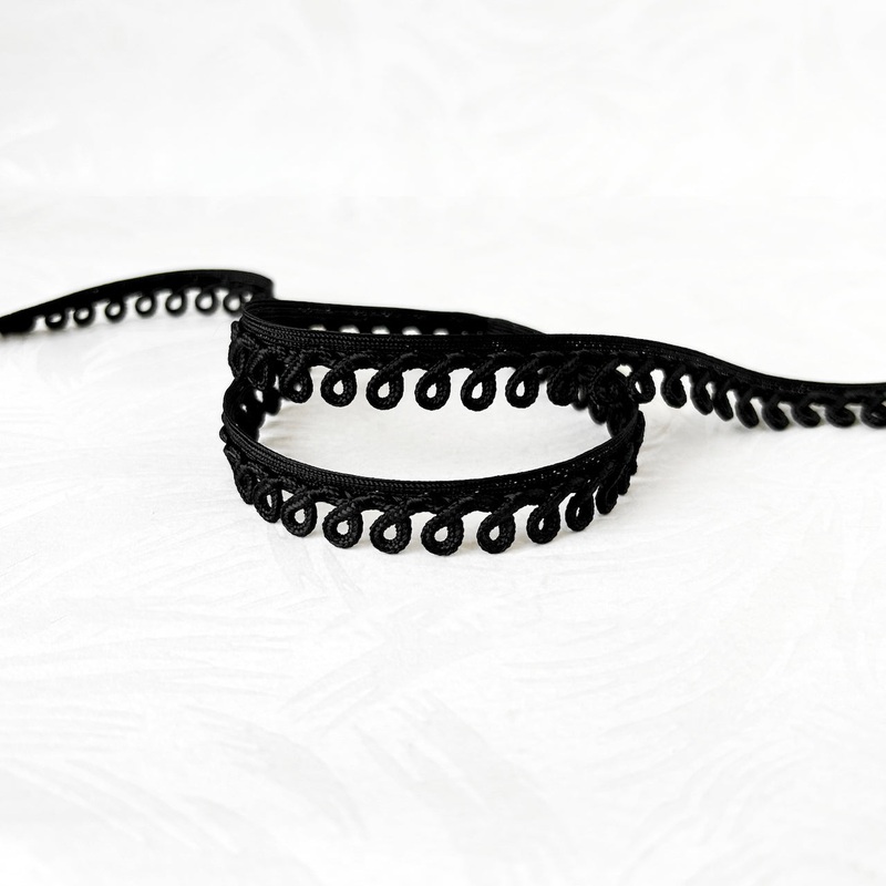 Loop Edge Fringe-Black-By the Yard & 36 Yard Board