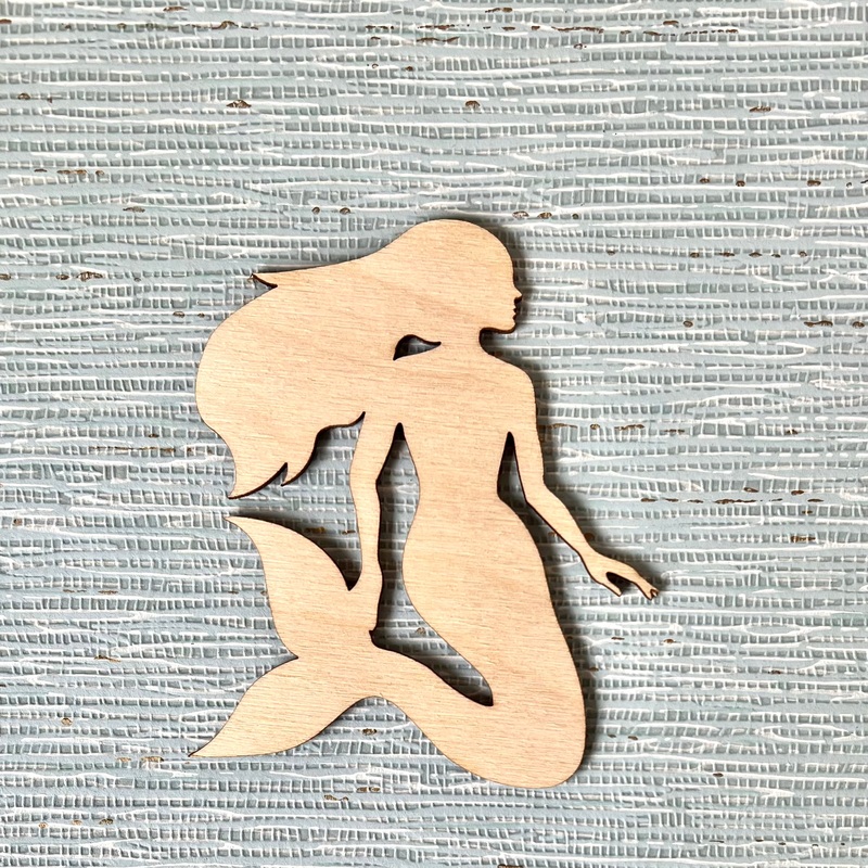 Mermaid Flat Wood Shape