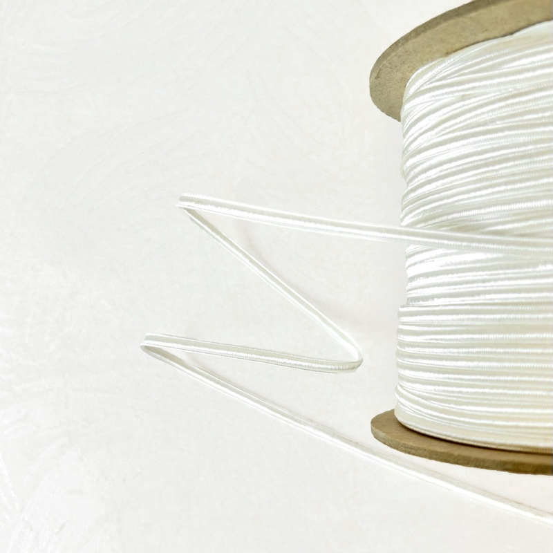 Raised Center Braid-White-By the Yard & 144 Yard Roll