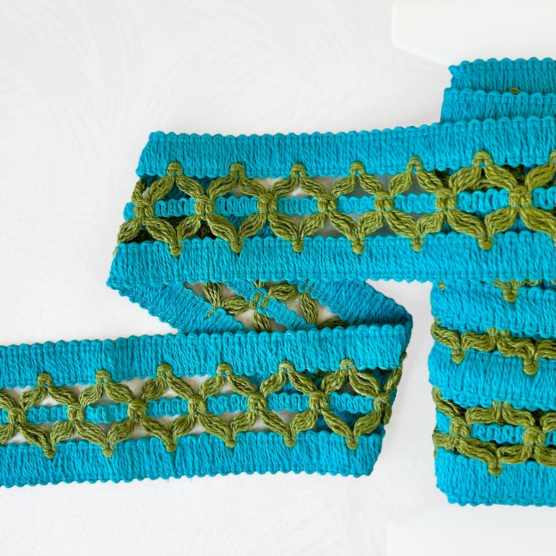 Retro Braid-Turquoise & Olive