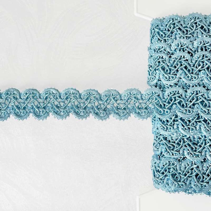 Scalloped Loop Braid-Light Blue