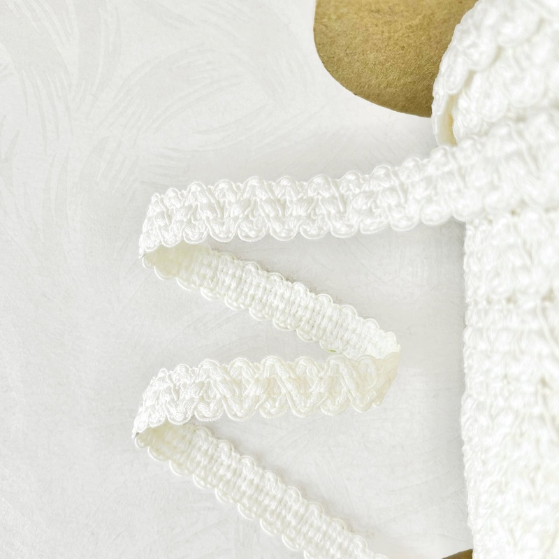 Scalloped Loop Braid-White