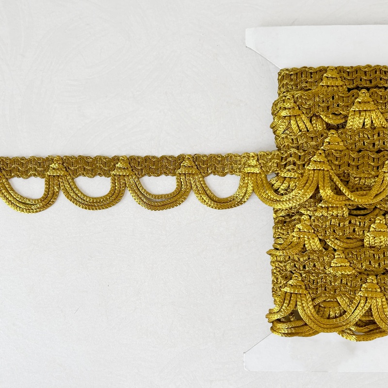 Swag Loop Fringe 1-3/8-Antique Gold