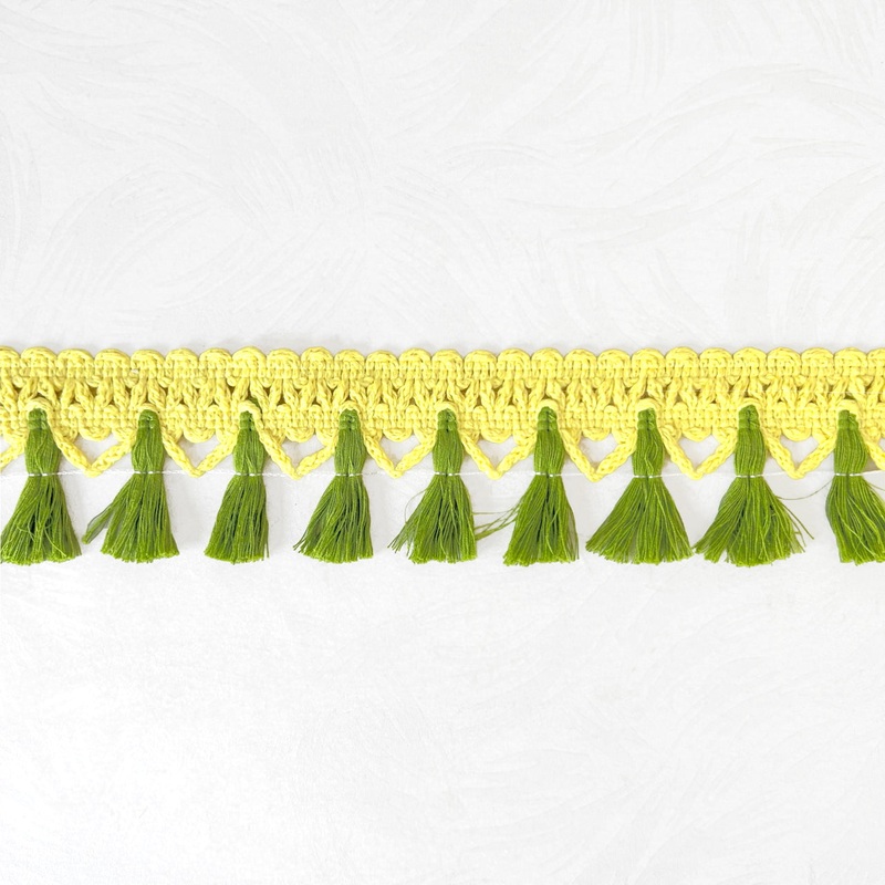 Tassel Fringe 2-3/8-Yellow & Green