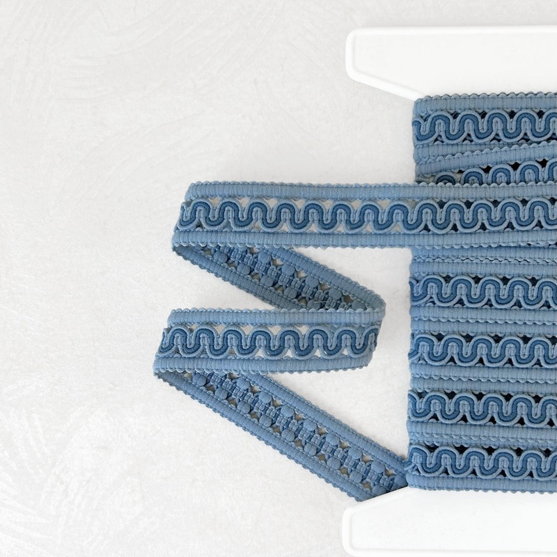 Wavy Braid-Powder Blue & Light Navy