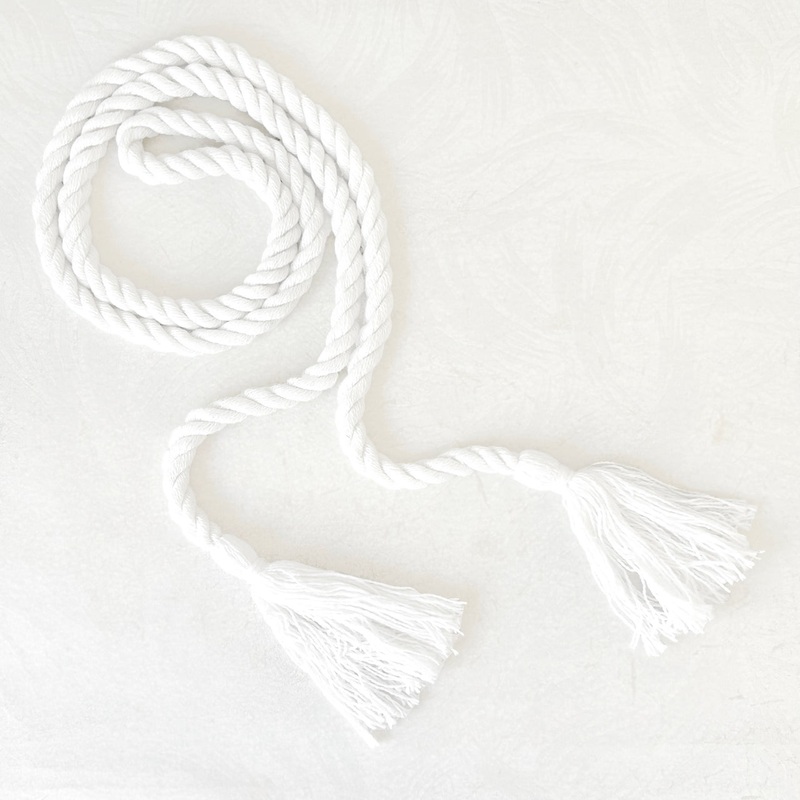 White Cotton Tassel Cord-1 Tassel Cord & 35 Tassel Cords