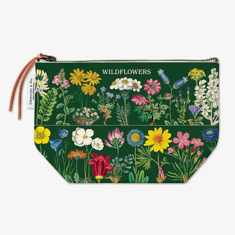 Wildflowers Canvas Zip Pouch-Wildflowers