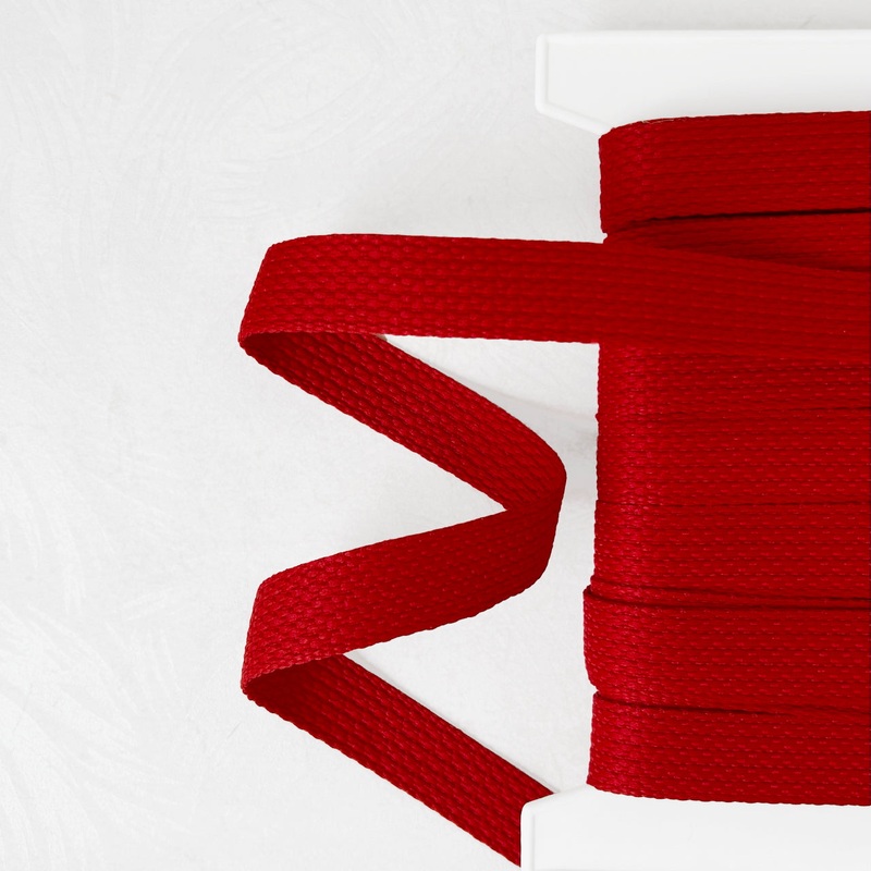 Woven Cotton Webbing-Red-By the Yard & 36 Yard Board