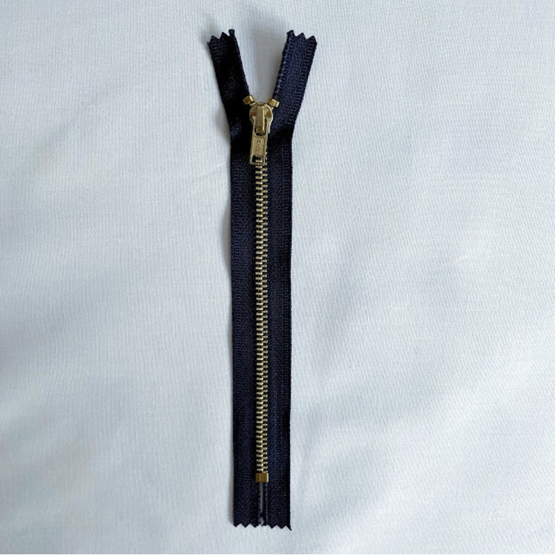 #3 Brass Jean / Pants Zippers - 6 - Navy - Close Ended