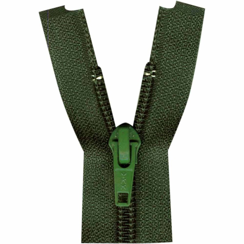 Activewear Midweight Open Ended Separating Zipper 40cm (16) No. 5 - Dark Green