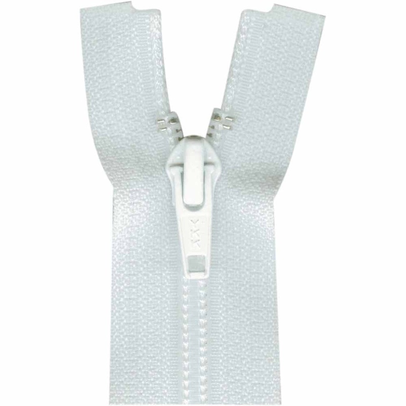 Activewear Midweight Open Ended Separating Zipper 40cm (16) No. 5 - White