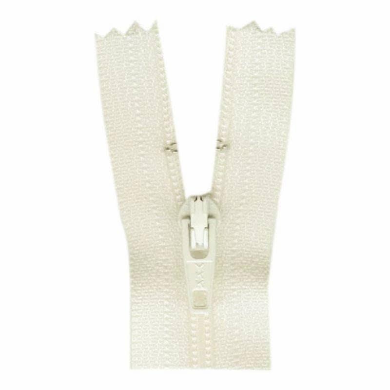 General Purpose Lightweight Open Ended - Separating - Zipper 60cm (24) No 3 - Off White