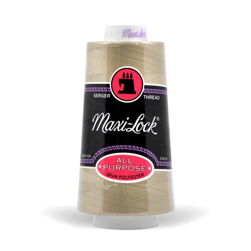 Maxi-lock All Purpose Polyester 50wt Serger Thread - 3000 yards each - Khaki