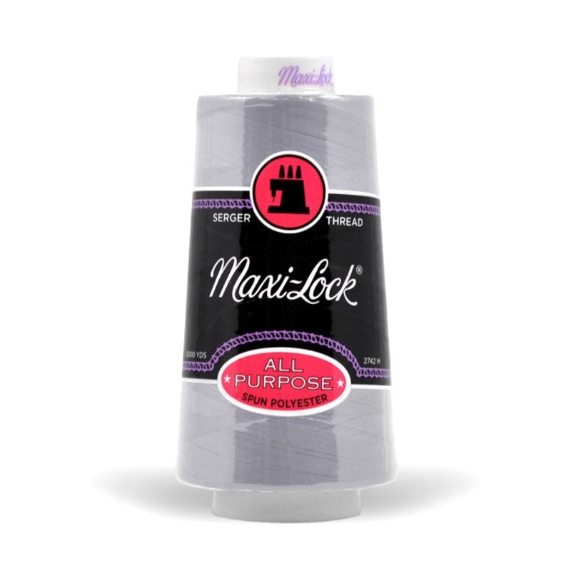 Maxi-lock All Purpose Polyester 50wt Serger Thread - 3000 yards each - Light Grey