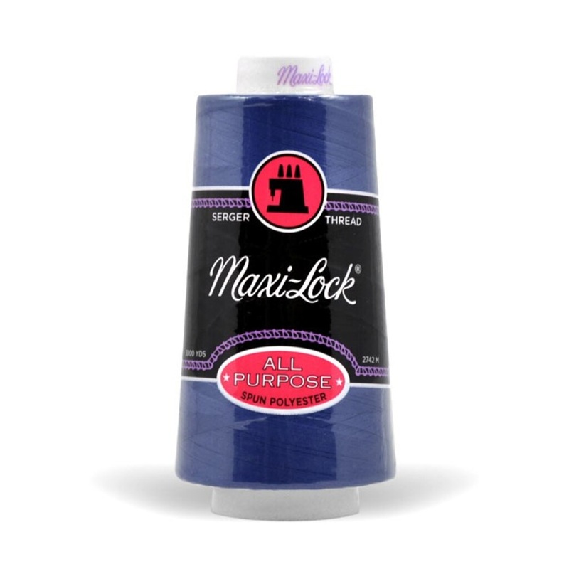 Maxi-lock All Purpose Polyester 50wt Serger Thread - 3000 yards each - Blue