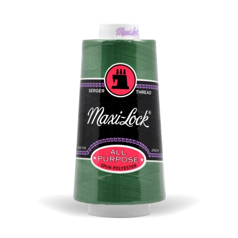 Maxi-lock All Purpose Polyester 50wt Serger Thread - 3000 yards each - Churchill Green