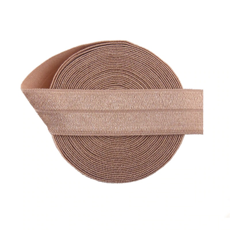 20mm (3/4) Fold Over Elastic FOE - Pecan