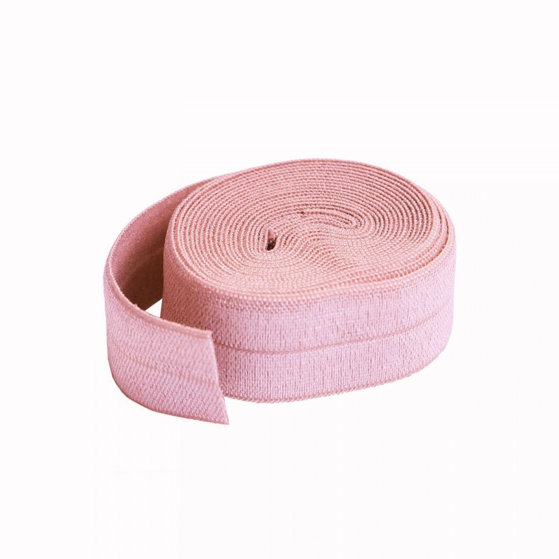 3/4 (20mm) Fold Over Elastic FOE - Baby Pink
