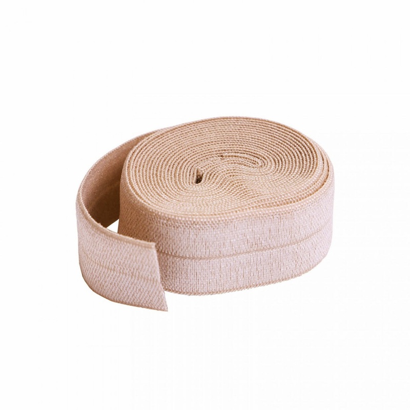 3/4 (20mm) Fold Over Elastic FOE - Champagne