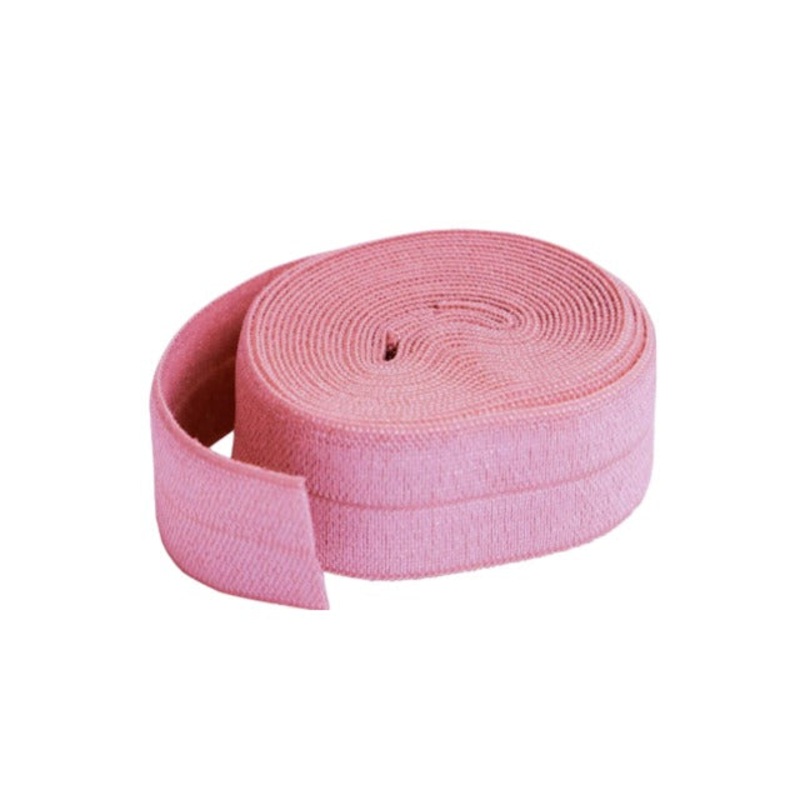 3/4 (20mm) Fold Over Elastic FOE - Medium Pink