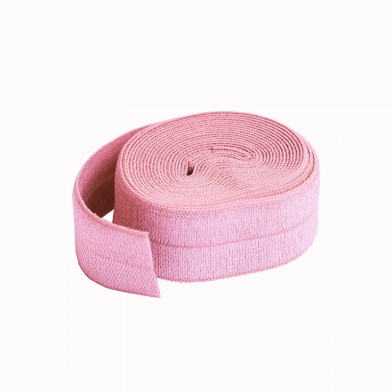 3/4 (20mm) Fold Over Elastic FOE - Pink