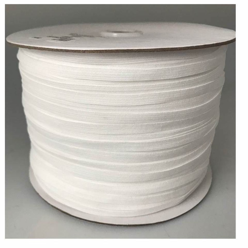 6mm (1/4) Soft Knit Latex Free Nylon Elastic - White