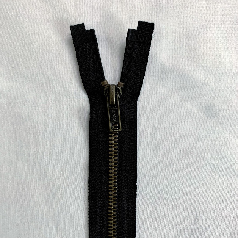 Antique Brass - #5 Close Ended Zipper Skirt Zipper - 40cm (16) No. 5 - Black