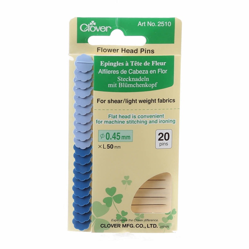 Clover - Flower Head Fine Pin Size 32 - 50mm  (2) - 2 Colours - 20 Count