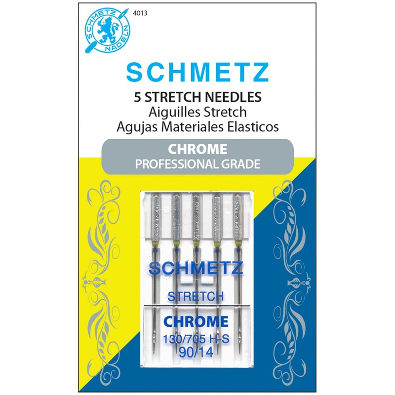 Schmetz Chrome Professional Grade Stretch Needles Carded - 90/14 - 5 count