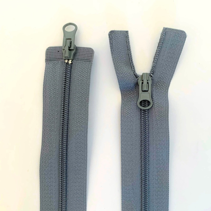 Two Way Separating Zipper - Light Weight #3 Nylon Coil 76cm (30) - Grey