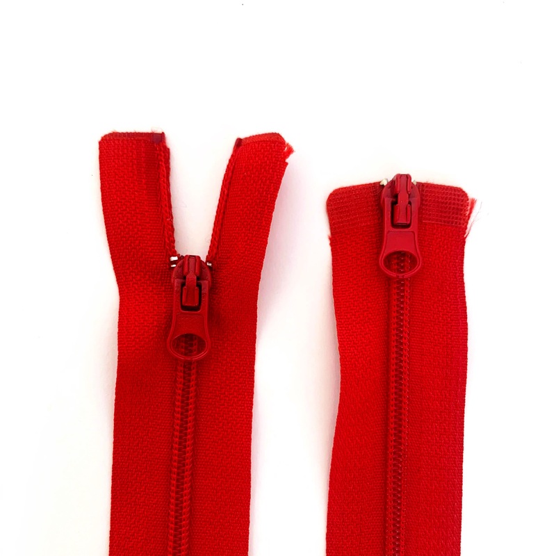 Two Way Separating Zipper - Light Weight #3 Nylon Coil 76cm (30) - Red