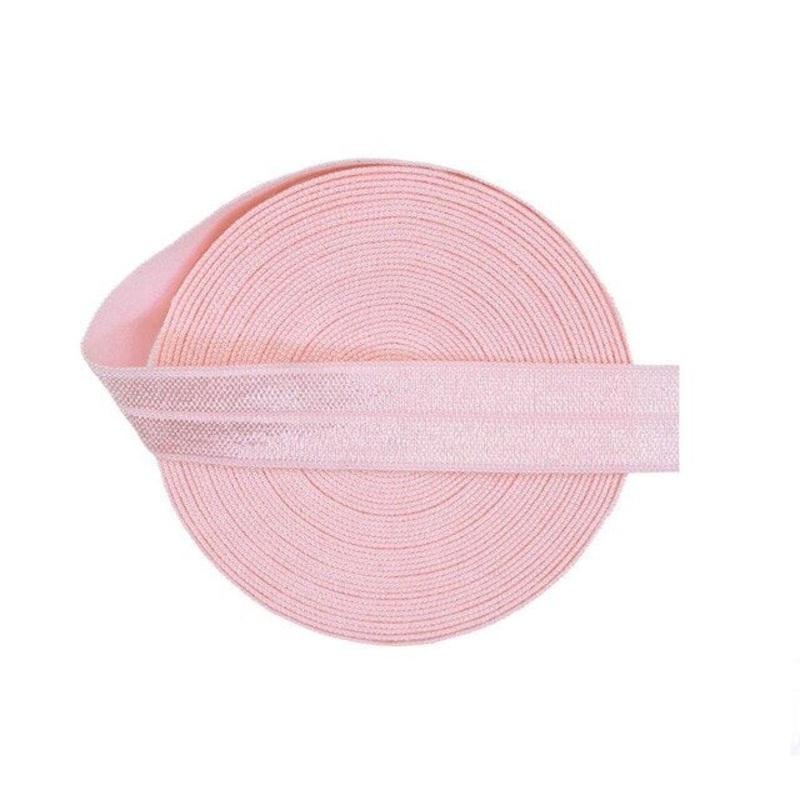 15mm (5/8) Fold Over Elastic FOE - Baby Pink