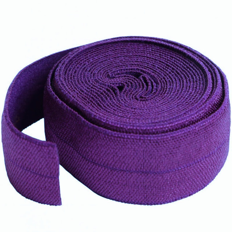 20mm (3/4) Fold Over Elastic FOE - Purple